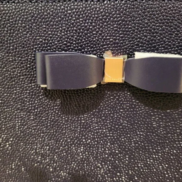 NWT Ted Baker 'Demmiee' Tote in Navy with Makeup Bag – Elegant Bow Detail - Picture 6 of 9